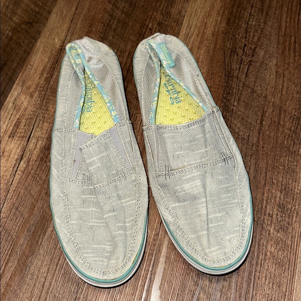 Womens Sz 8.5 Blue &‎ Gray Columbia Vulc N Vent Slip On Shoes